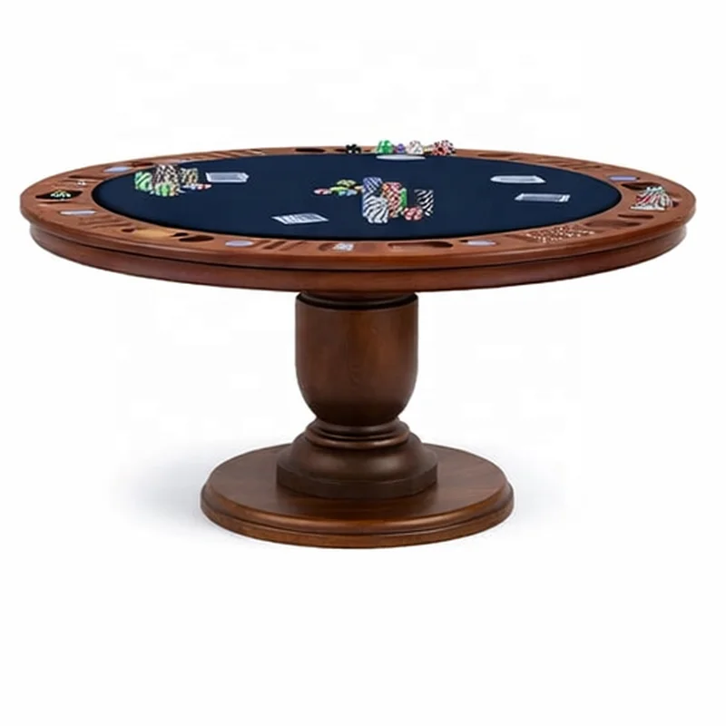 High Quality Wooden Luxury Poker Table, Modern Design, Texas Hold'em, Round Shape, Professional Gaming Table