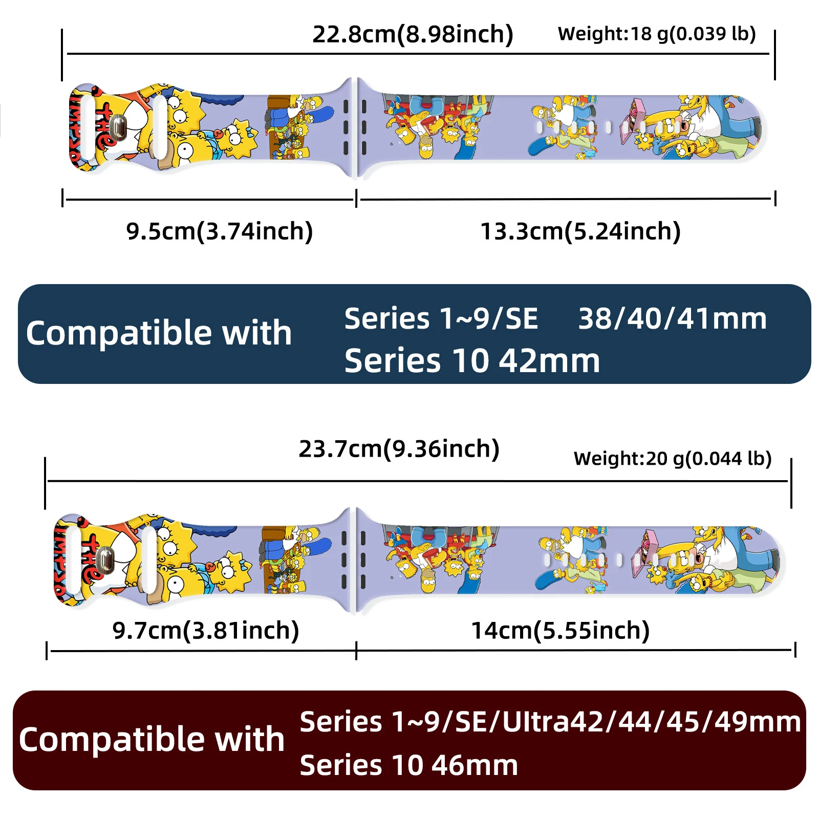 حزام ديزني سيمبسون المطبوع لساعة أبل 11 10 9 8 7 SE حزام ساعة من السيليكون قابل للاستبدال لساعة iWatch 46 مللي متر 44 مللي متر 42 مللي متر 41 مللي متر #6