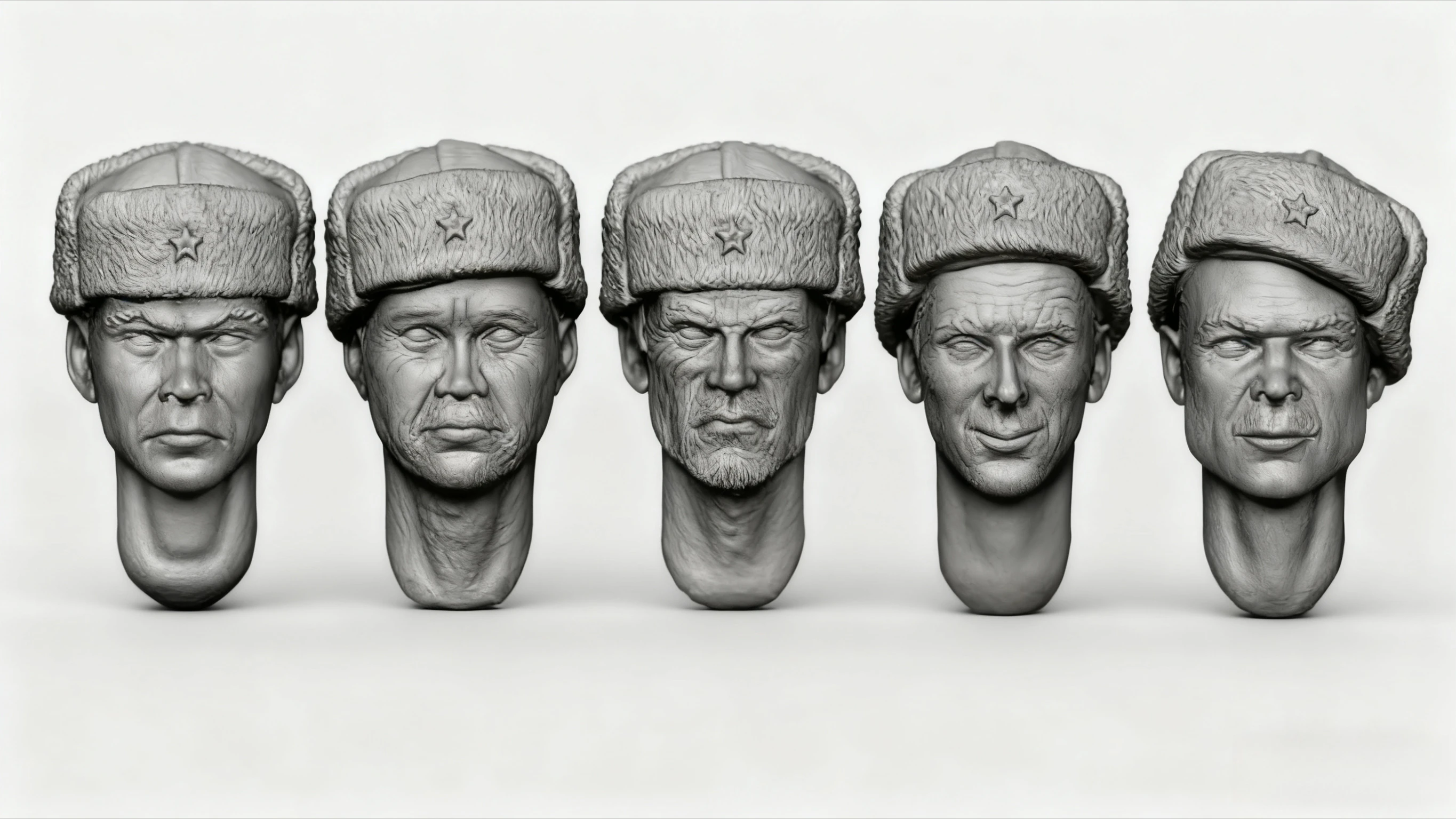 

1/35 Resin Model Assembly Kit with 5 Replacement Parts for Human Heads (unpainted) 356068