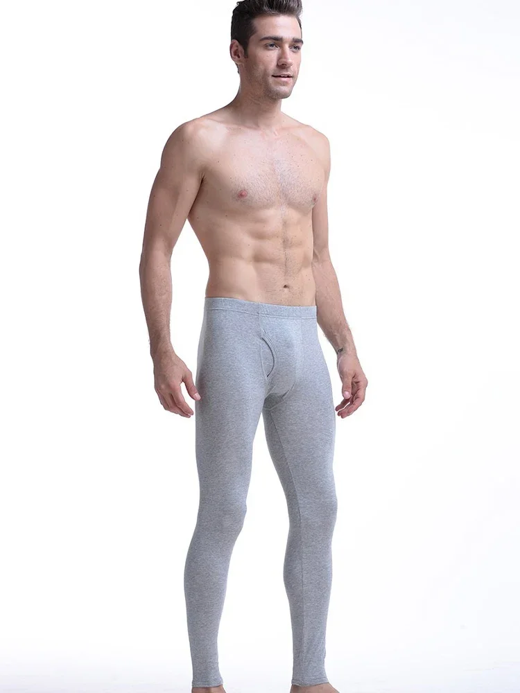 Men'ssingle-piecelongjohnsyouthautumnandwinterslim-fittingleggingscottonthreadpantsthermal pants, thin leggings, trousers image 4