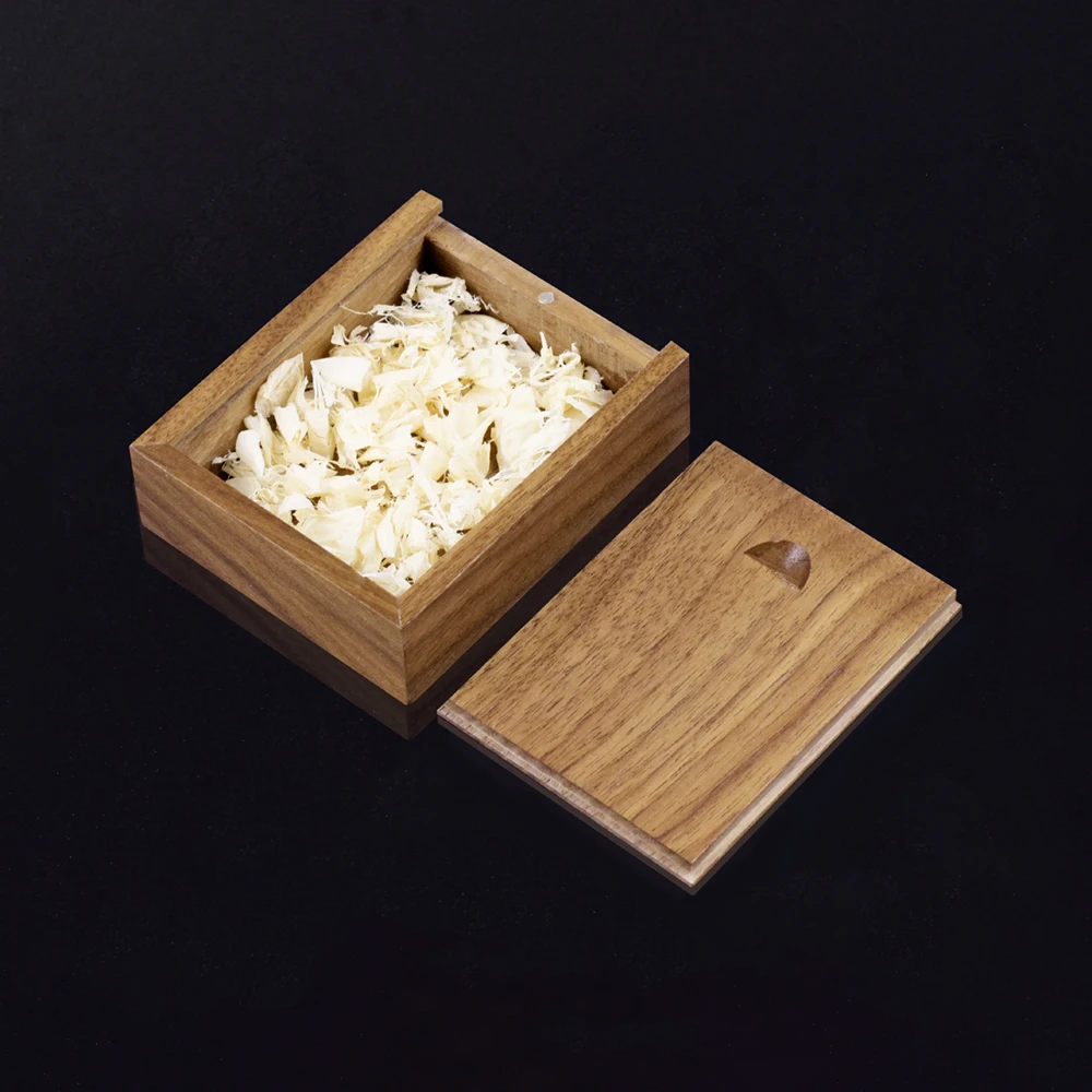 صندوق تخزين خشبي فارغ غير مكتمل بشعار مخصص مجاني مع جزء علوي منزلق لجواهر خاتم القلادة أو صناديق تخزين خشبية USB