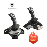 PXN 2113 Pro Joystick Flight Simulator Gamepad Controller PC Flight Simulation Cockpit Stick for PC/Desktop Game Accessories