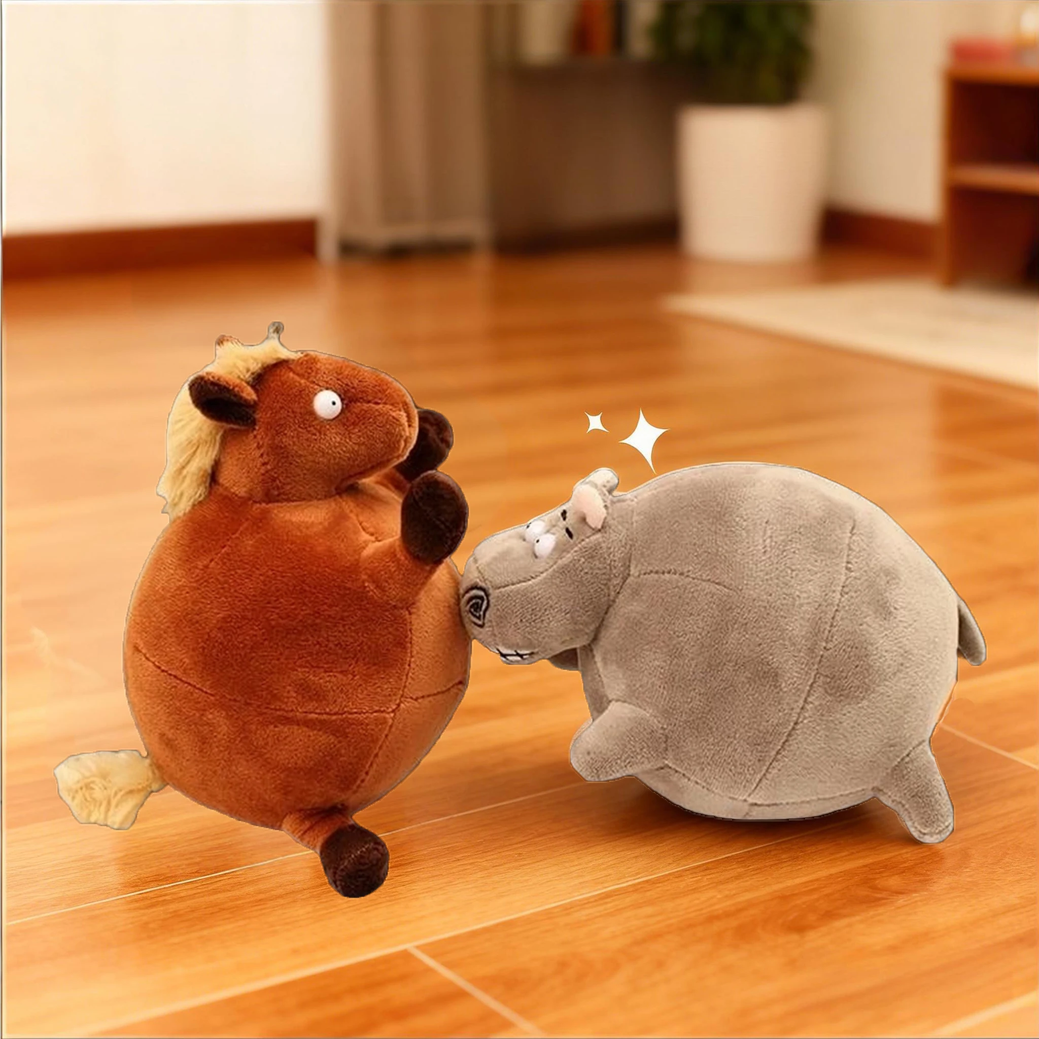 ぽっちゃり丸い動物ぬいぐるみキーホルダー羊カバシマウマユニコーン馬キリンソフト人形ぬいぐるみおもちゃバックパックチャーム誕生日プレゼント