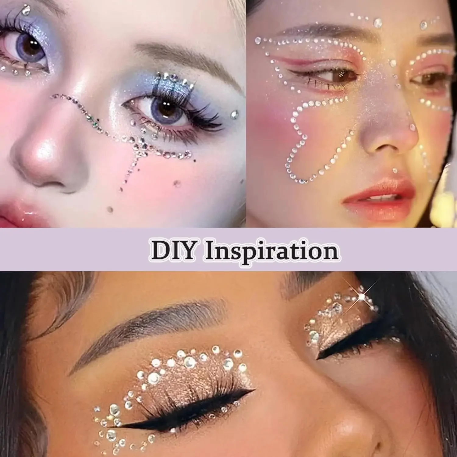 Fake Nose Stud Non Piercing Nose Stud Stick on Nose Studs Fake Nose Studs Silvery Face Gems Stick on Face Jewels Eye Jewels image 3