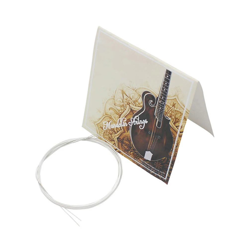 

1 set Mandolin Strings Silver-plated Copper Alloy Winding Universal Steel Strings Mandolin Lightweight Durable