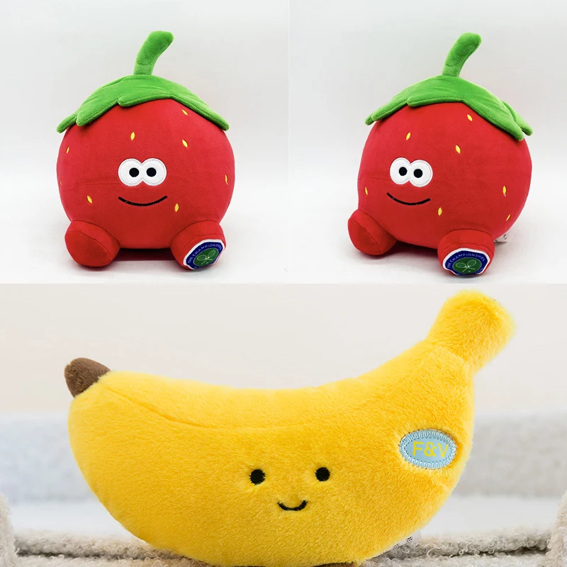 

Squishy Red Wimbledon Strawberry Plush Toy Pillow Stuffed Soft Fruit Doll Cute Huggable Pillow Kids Christmas Birthday Gift