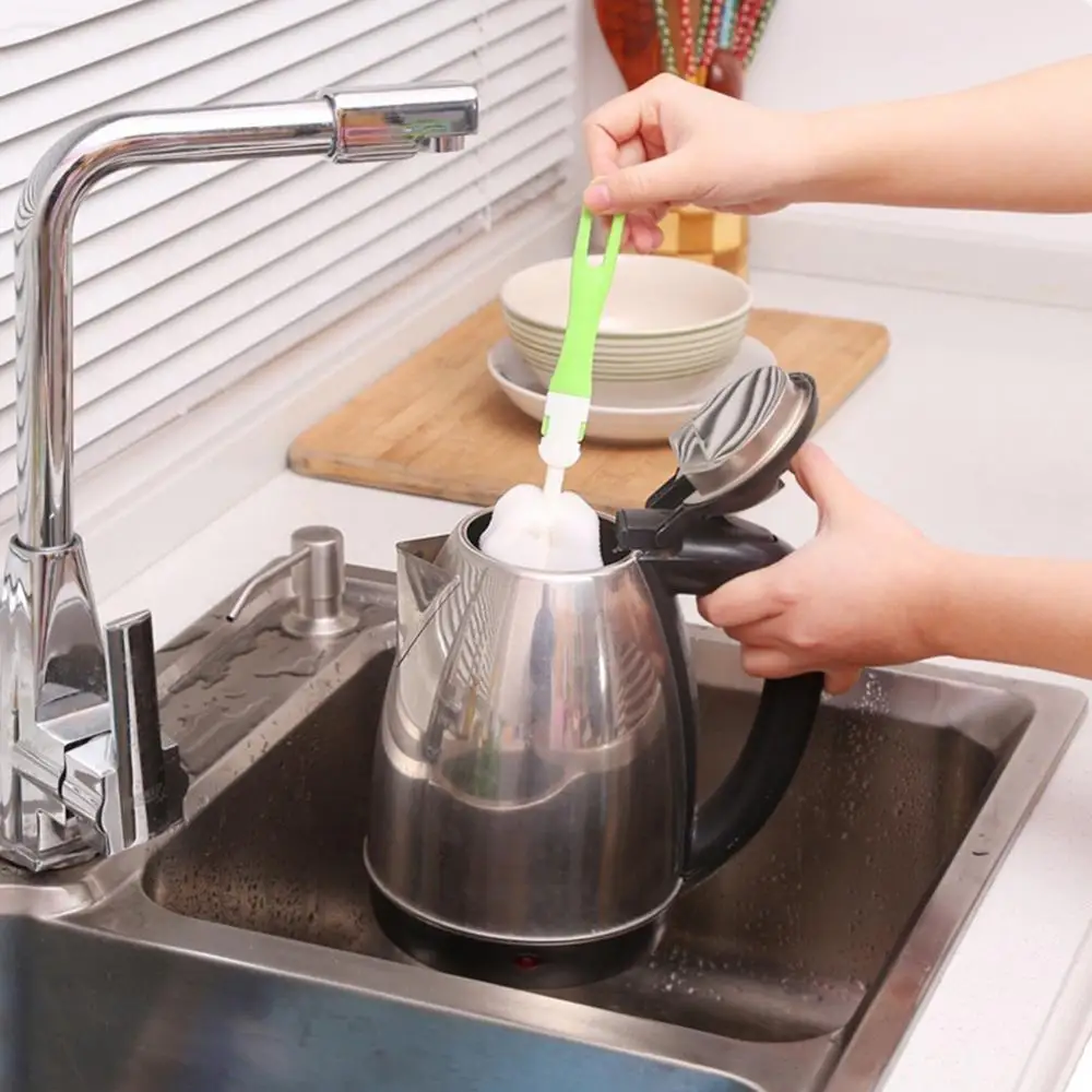 Spazzola per la pulizia della tazza di vetro della bottiglia manico lungo spazzola in spugna morbida spazzola per la pulizia detergente per bicchieri da vino strumento per la pulizia della cucina
