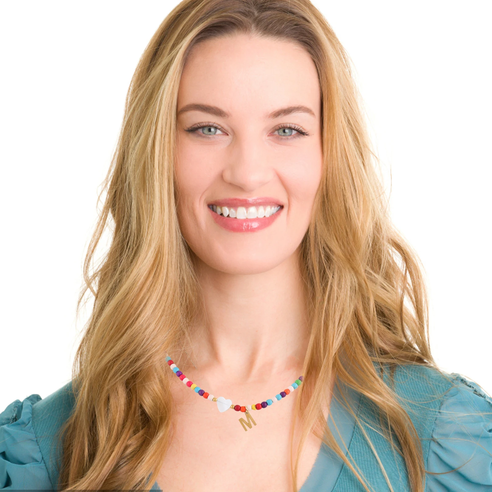 

Colorful Turquoise Necklace Cute Charm Clavicle Choker Dainty Chokers for Women Decorate Miss