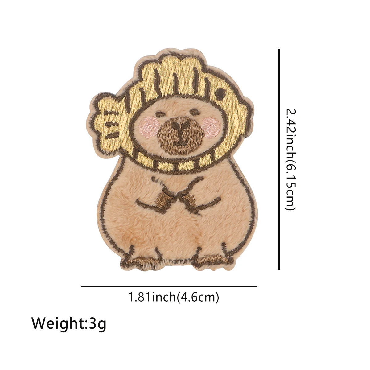 Cute Cartoon Capybara Patches For Clothes Men Women Embroidery Applique Fusible Patch DIY Ironing Stickers Badge Accessories