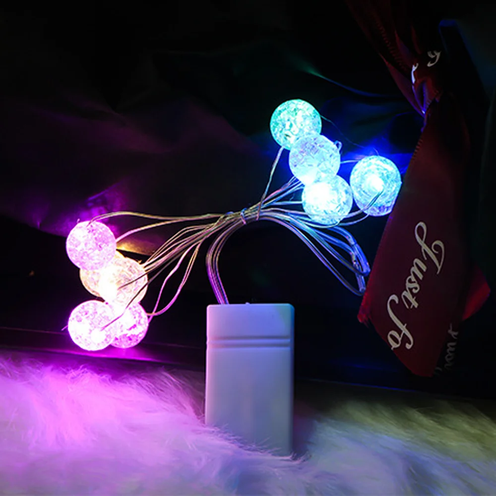 Led Copper Wire Ball String Lights Button Battery Light Waterproof Fairy Lights DIY Garland Christmas Wedding Party Decoration