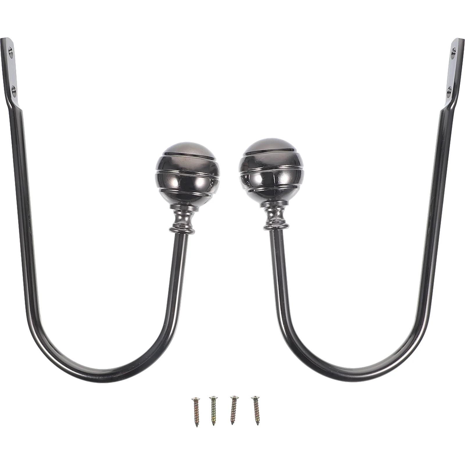 

2Pcs Curtain Holdbacks Metal Wall Mount Tieback Hooks Drapery Holder for Bedroom Bathroom Living Room Curtain Tieback