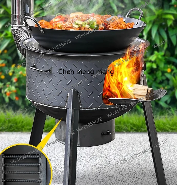 Firewood stove household firewood movable pot stove rural firewood stove new heating