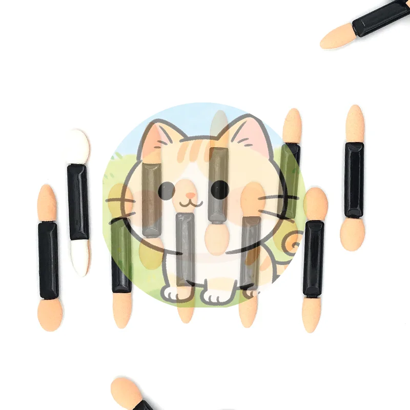 *10Pcs Disposable Eyeshadow Brush Dual Sided Sponge Latex Kit Makeup Eye Shadow Brushes For Cosmetic Applicator Make Up