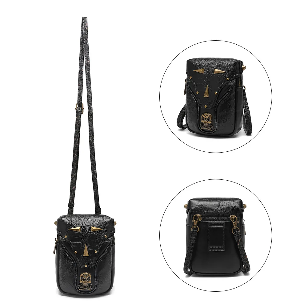 Unisex Steampunk Bag Retro Rock Gothic Goth Shoulder Waist Bags Packs Victorian Chain Bags Drop Leg Thigh Travel Bag