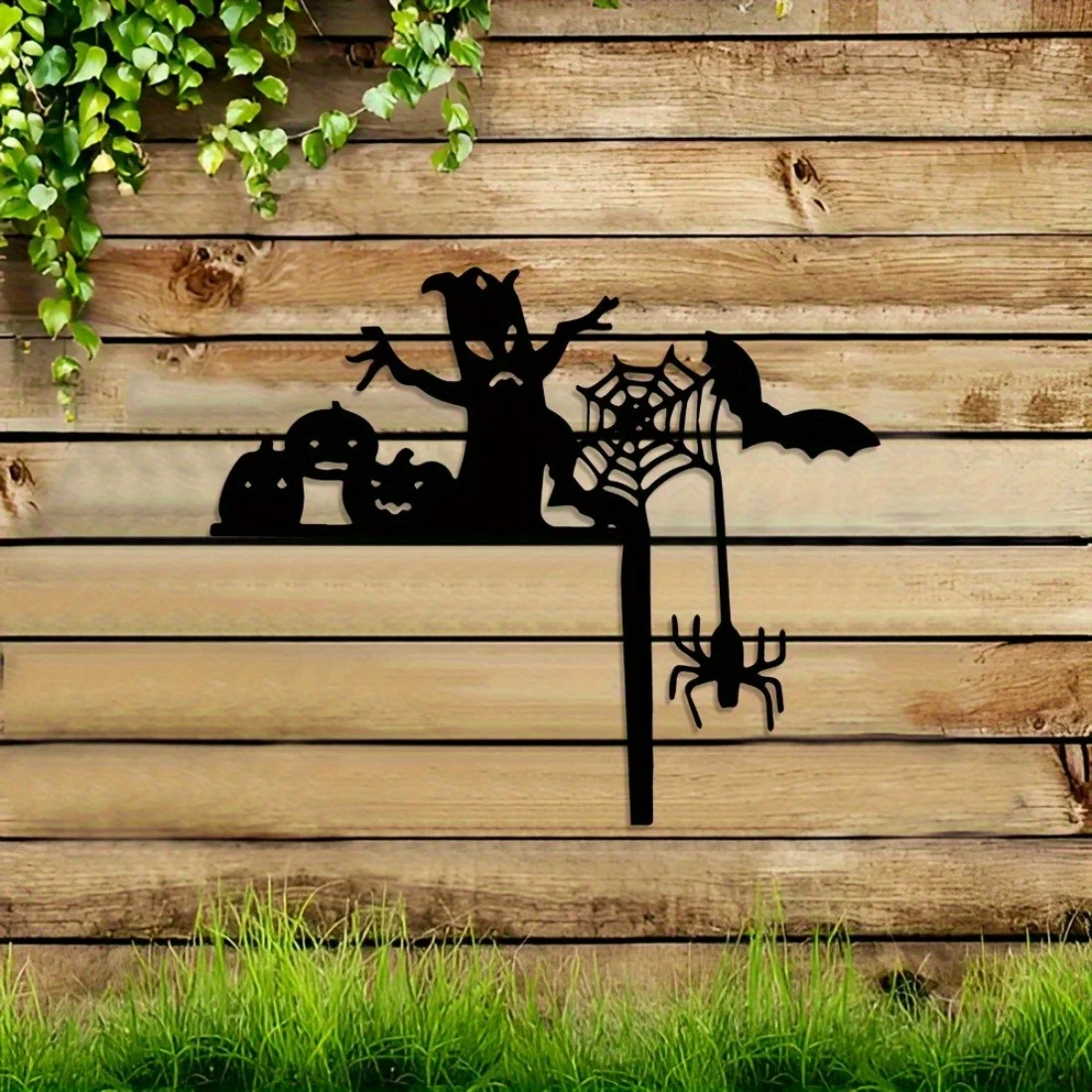 Halloween Eisen Türrahmen Dekor |   Halloween- und Weihnachtsgeschenk, gruselige Vintage-Wandskulptur (1 Stück)