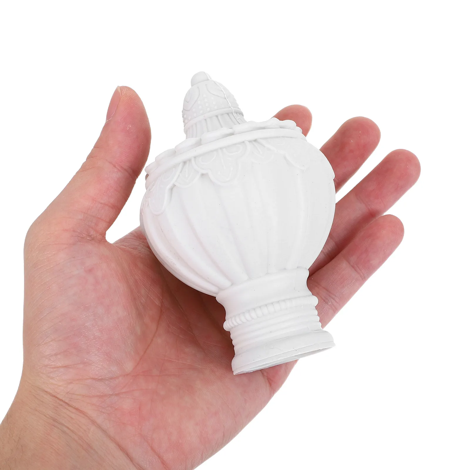 20Pcs Decorative Curtain Rod End Caps Fit 26-28Mm Rods Floral Finial Design Plastic Curtain Rod Decorative Ends for Living Room