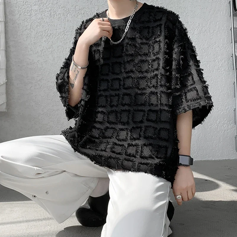 Men Half Sleeved Summer Korean T-Shirt High Quality Loose Basic Shirt Casual Top Tees Tshirts Heiveywweight Shirts