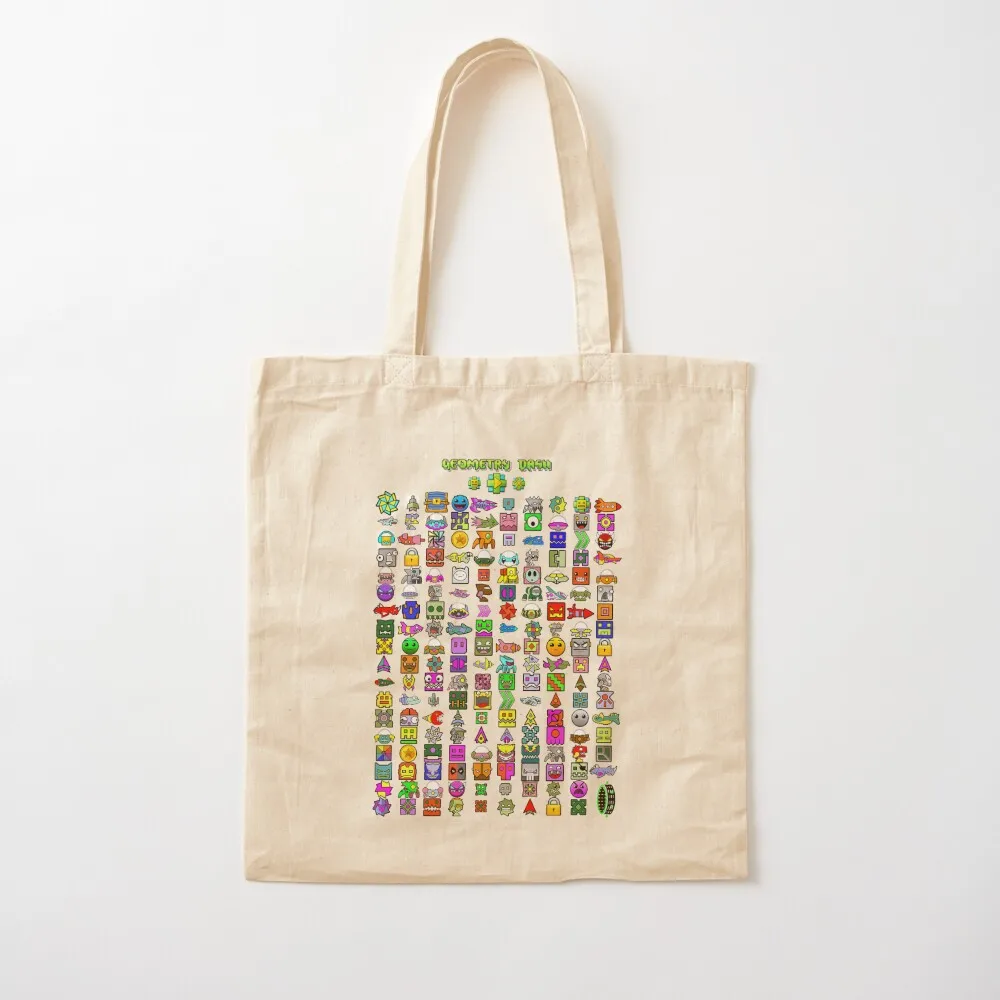 Geometry Dash Tote Bag custom tote bag personalized tote bag bags luxury women Lady bags