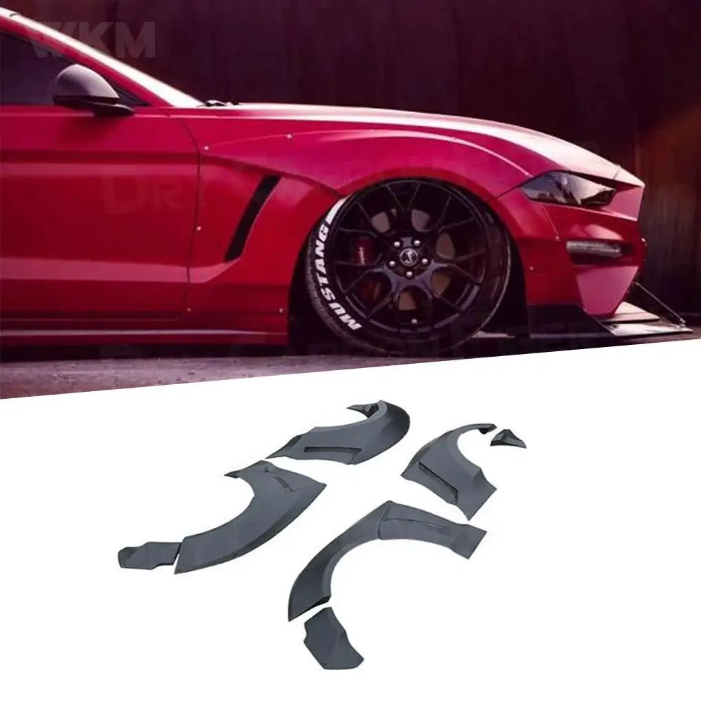 

4pcs/set Mudguards for Ford Mustang 2018-2020 Fiber Glass Car Fender Flares Wheel Eyebrow Protector Car Body