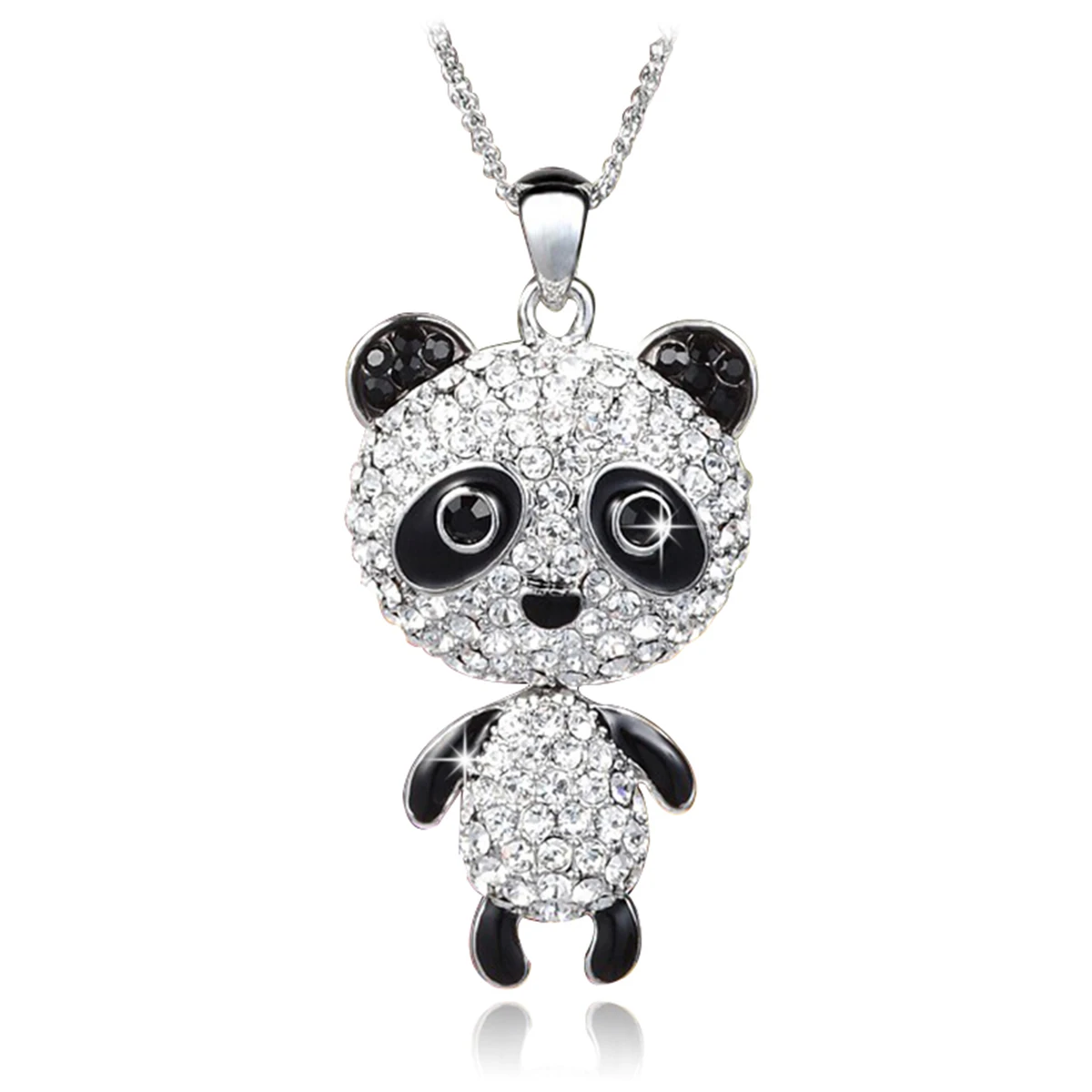 Panda Necklace Women 2026 New Fashion Cute Silver Crystal Rhinestone Pendant Jewelry Gift Party Hot Collier Collana Collar Colar