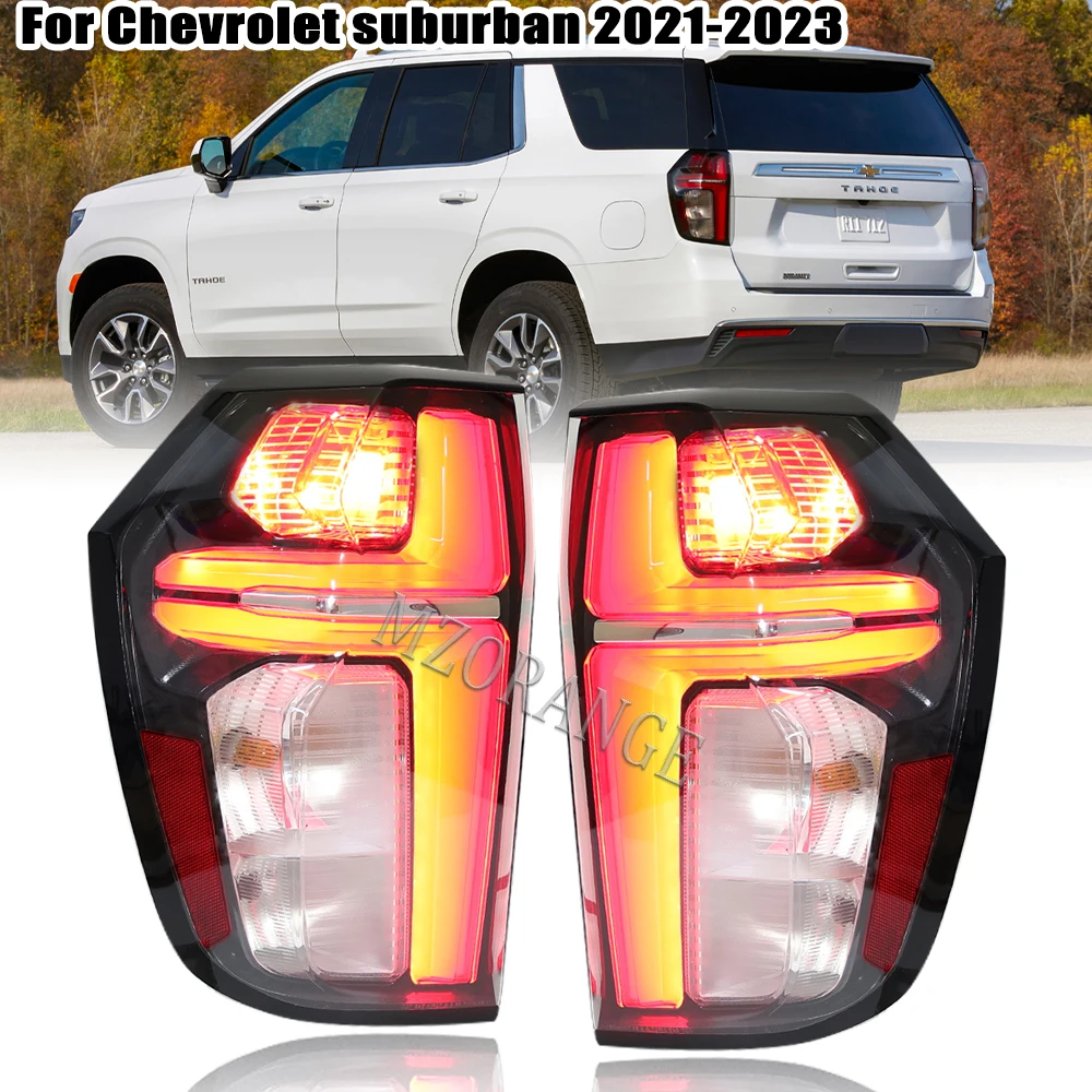 LED Rear Tail Light For Chevrolet Suburban 2021 2022 2023 Turn Signal Brake Reversing Lamp DRL Car Accessories