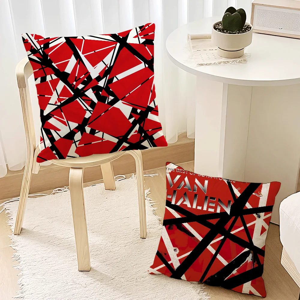 Cool Eddie Van Halen Pattern Fashion For Bedroom Car Coffee Shop Room Soft and Living Room Sofa Decorative Pillow Cover Case