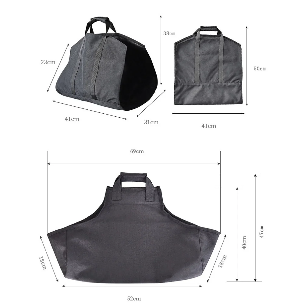 

Lightweight Firewood Carrier Bag Oxford Fabric for Easy Transport For Logs and Firewood Tools Suitable for Camping and Home