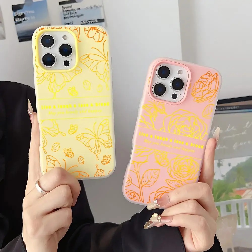 Gilded butterfly pattern cool Phone Case 2-in-1 Detachable for iPhone 17-12 Clear Case Multi-Color Card Holder Soft TPU