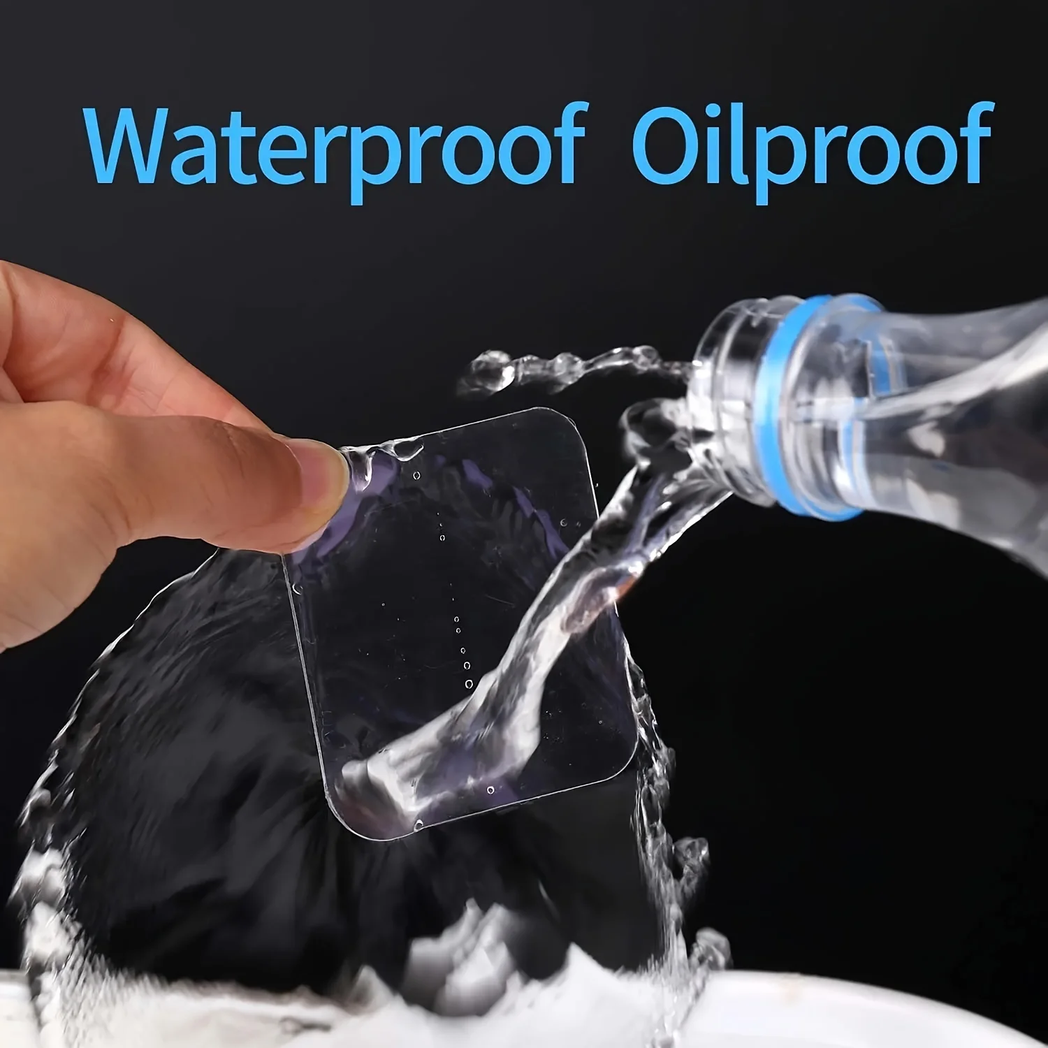 50 almohadillas adhesivas transparentes, hojas de gel adhesivas reutilizables de doble cara para el hogar, la oficina, decoración de paredes y organización