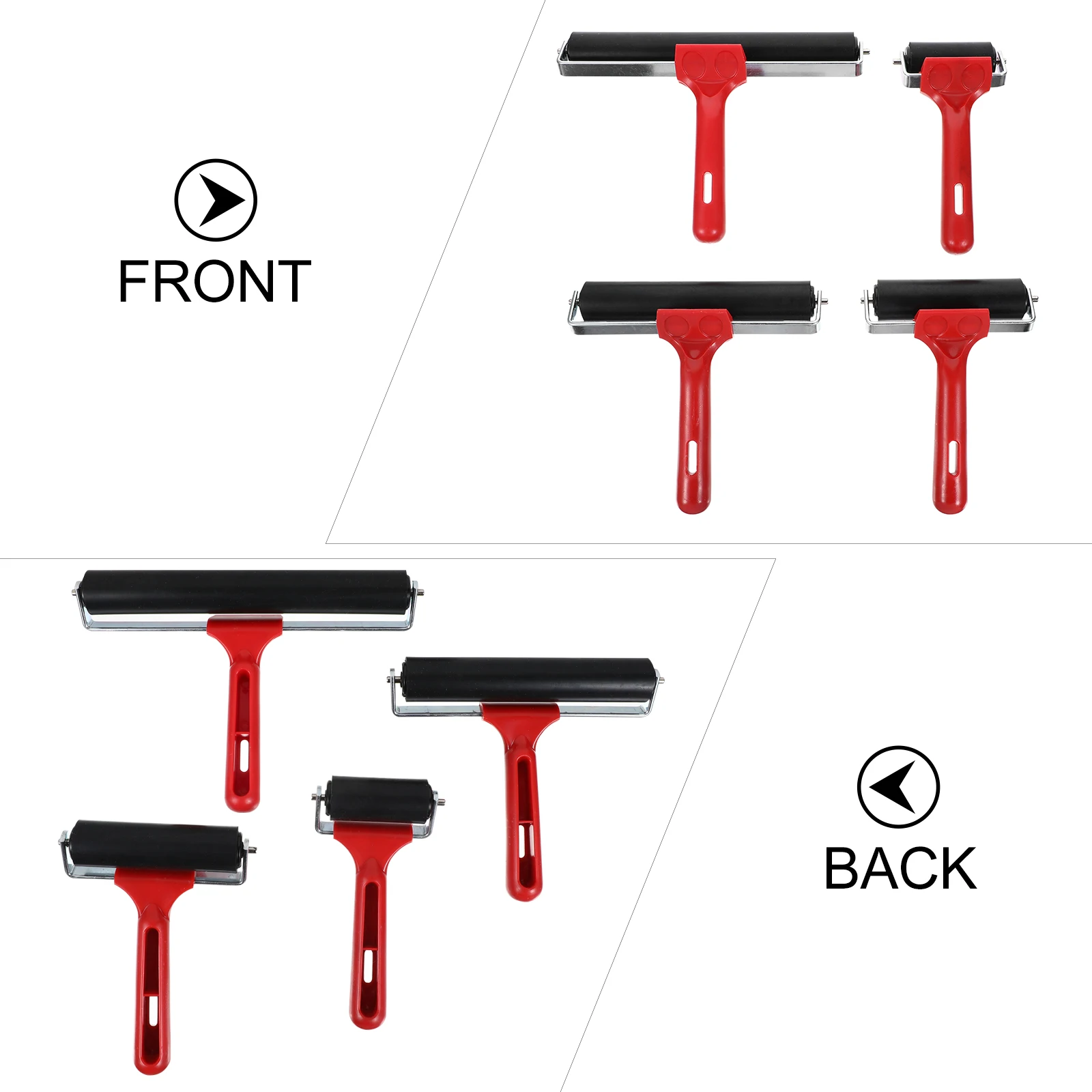 

4 шт. резиновый валик для печати, рисования, сделай сам, аппликатор чернил, альбом для вырезок, штамповка, художественный клей, инструмент, ролик