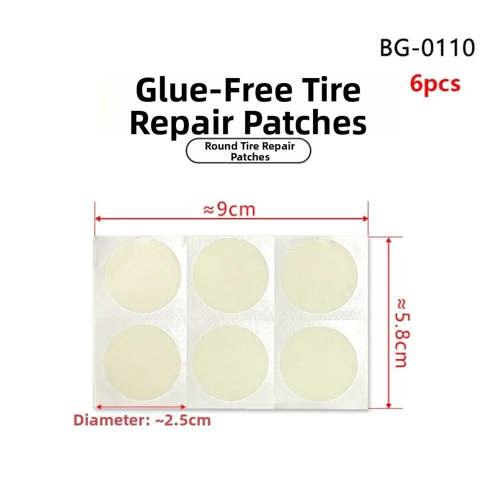 1pc/1sheet Multistyles Bike Tire Patch Repair Tool BlackWhite PE Quick Drying Fast Tyre Tube Glueless Patch Bicycle Fix