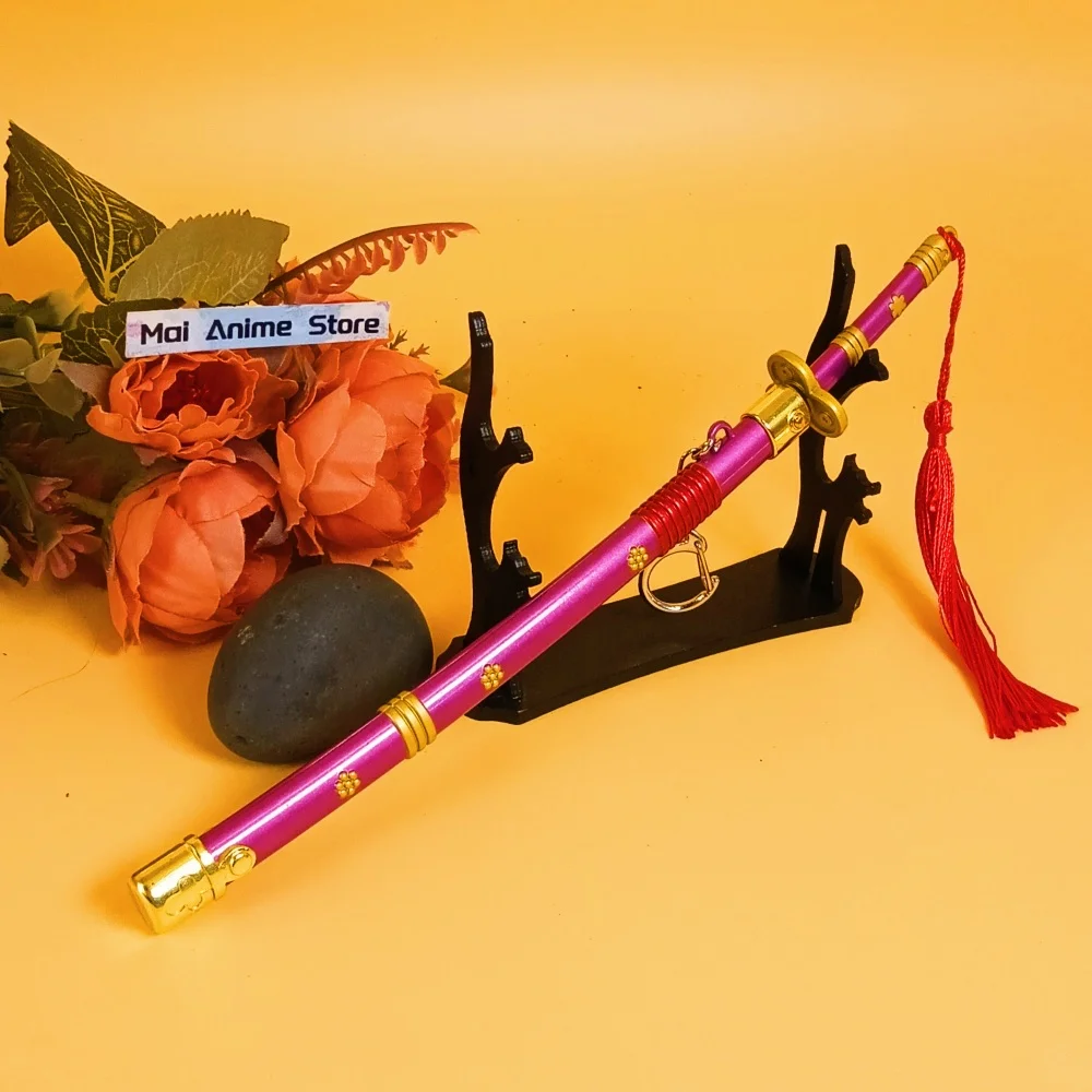 8.6 pollici Acciaio Roronoa Zoro Katana Coltello di Ferro Originale Samurai Metallo Anime Zoro Spada Dimensioni Reali Katana Giapponese Unsharp Giocattolo Regalo