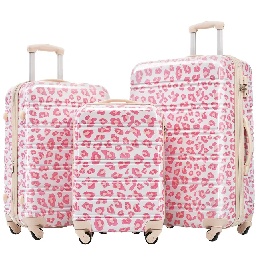 

Hardshell Luggage Sets 3 pcs Spinner Suitcase with TSA Lock Lightweight-20+24+28 for travel, polycarbonate, black, scratch-resi