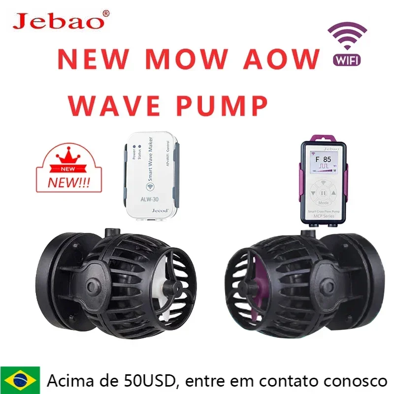 New Jebao AOW MOW-3 MOW-5 MOW-9 MOW-16 MOW-22 Marine Aquarium Wireless Wave Maker Wave Pump WiFi LCD Display Controller