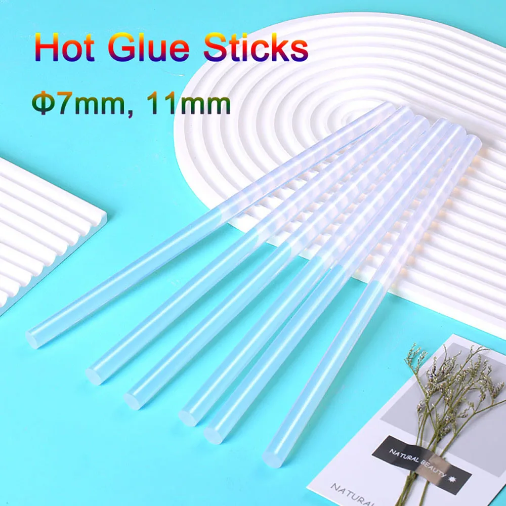 11mm Silicone Gun Hot Melt Adhesive 7mm Glue Sticks Multipurpose for Kid Adult DIY Art Craft Gluing Repairing Festival Home Tool