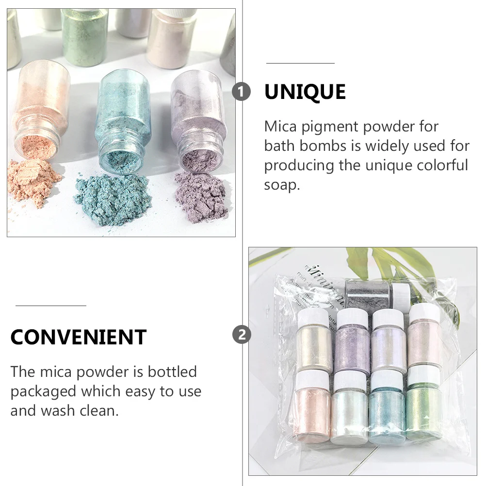 

9Pcs Powdered Color Pigments Set for Clay Nail Art Candles Photography Props Vibrant Mica Powder Kit Handcrafting Supplies DIY