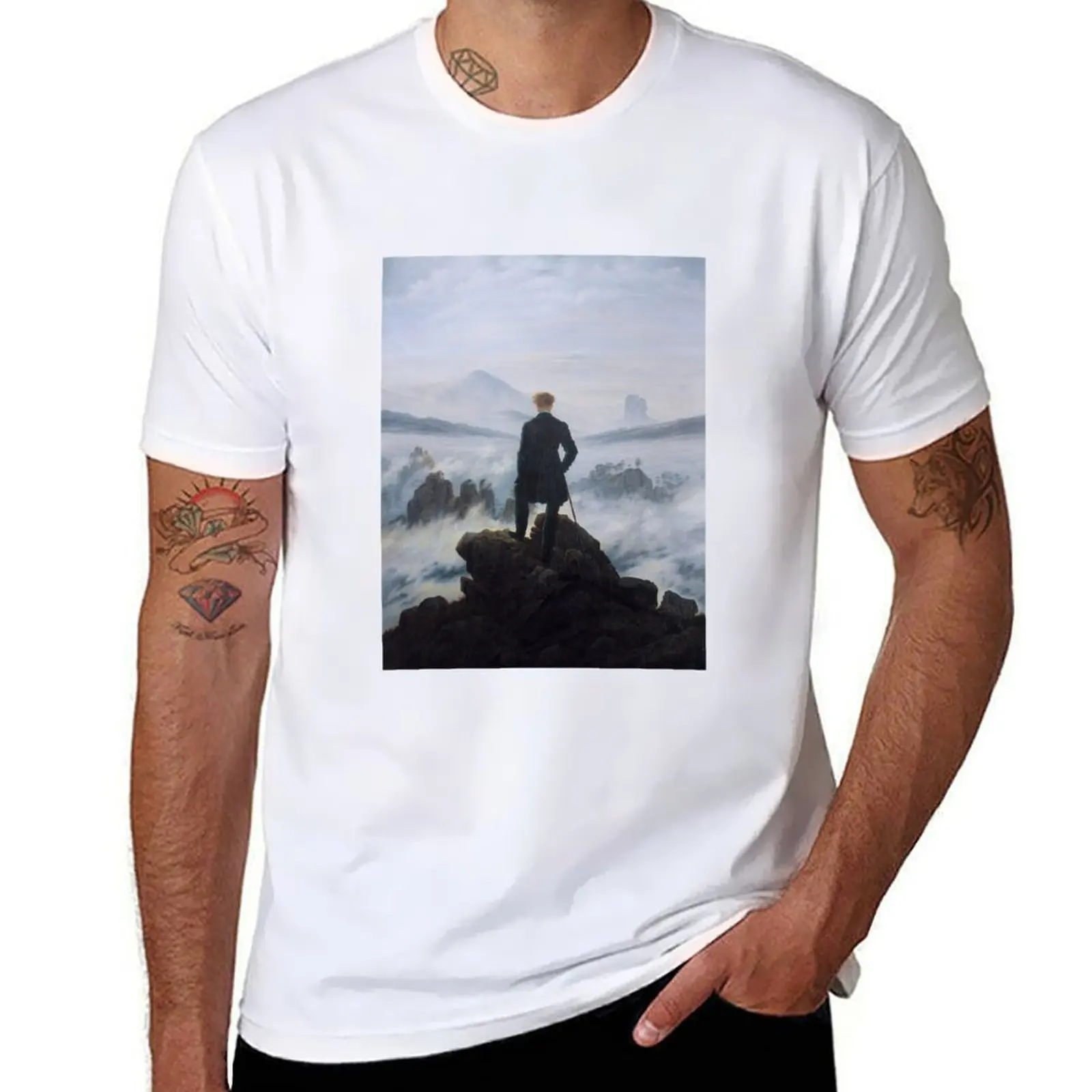 

The wanderer above the sea of fog, Friedrich T-Shirt t shirt man casual man t shirts high quality luxury brand T-shirt