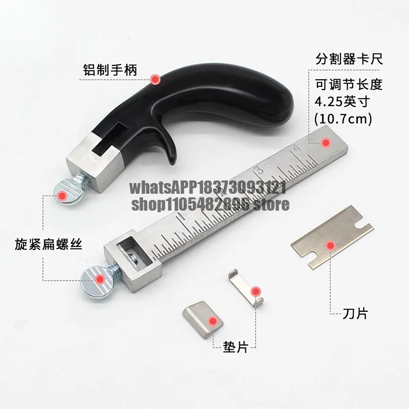 Aluminum Handle Strap Strap Cutter Leather Rope Splitting Machine Handmade Leather Goods DIY Hand Sewn Leather Art Tools Cutter