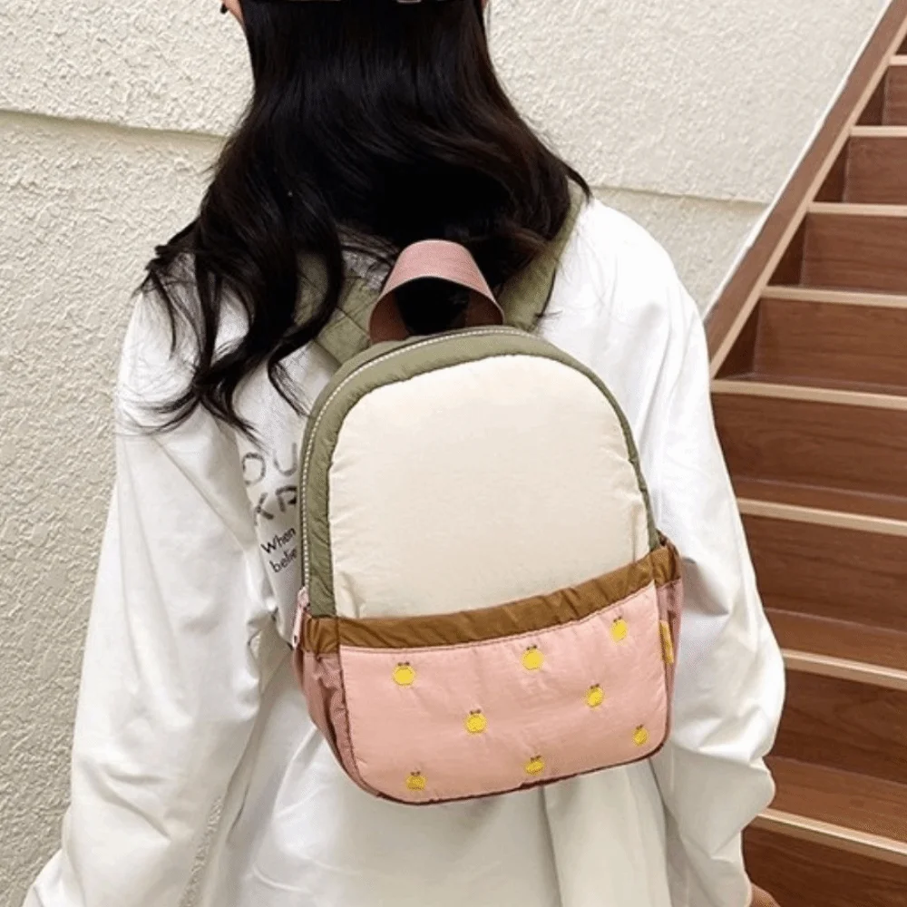Storage Bag Nylon Children Backpack Embroidery Cloth Cartoon Daypack Multicolor Large Capacity Students School Bag Kindergarten