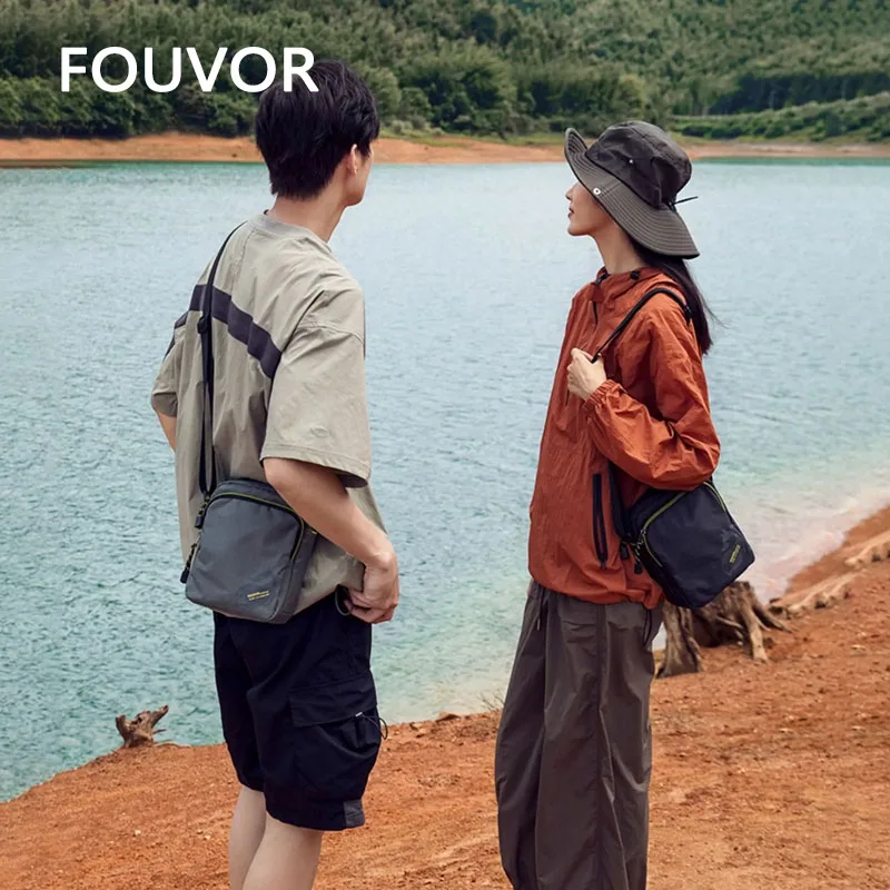FOUVOR Lightweight Mini Bag Casual Oxford Nylon Canvas Sports Crossbody Bags Fashion Casual Shoulder Bag for Men Women 3033-08