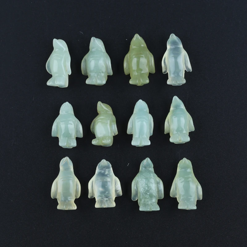 

1Pcs Natural Jadeite Fashion Jewelry Necklace Accessories Carved Penguin Cabochon（No holes,can be drilled） 24x16x10mm 3.6g