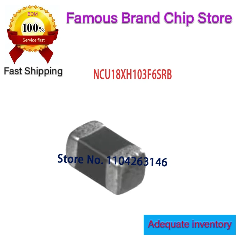 NCU18XH103F6SRB THERMISTOR NTC 10KOHM 3380K 0603 NTC 10K 1% 0,1W B=3380 1% 100PCS