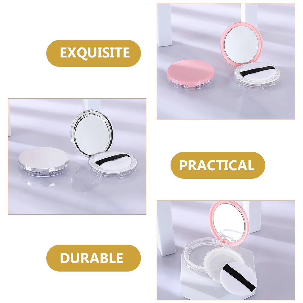 

2Sets Sponge Holder Powder Puff Container Makeup Sponge Case Travel Makeup Puff Storage Loose Powder Box