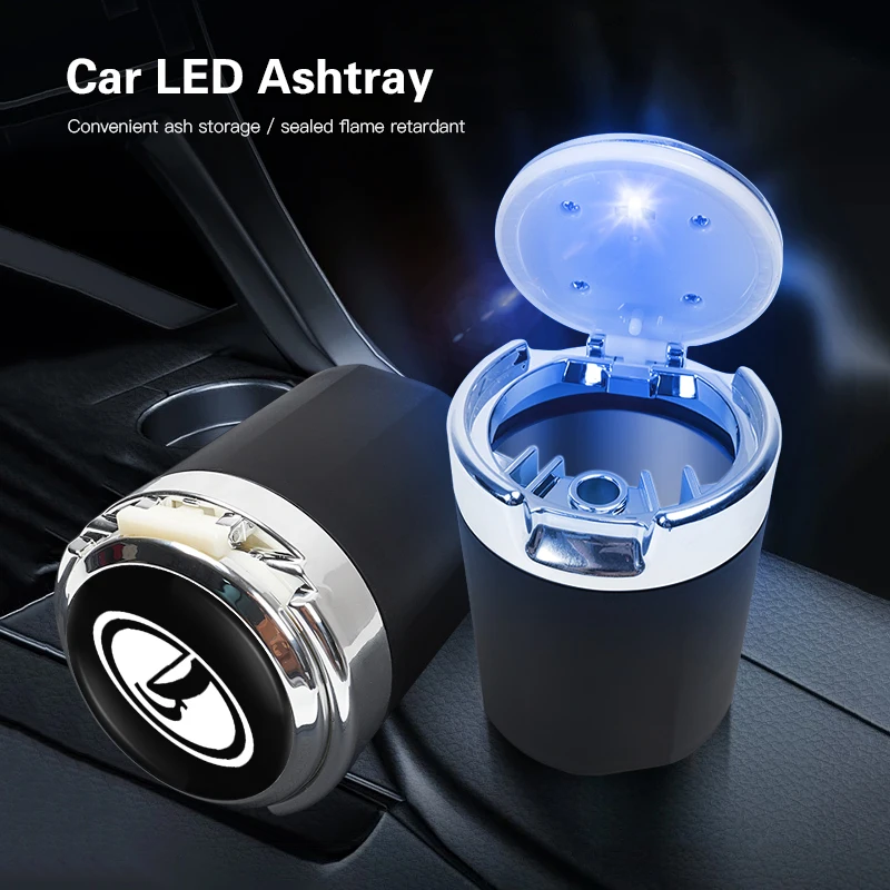 

Car Interior Accessories Ashtray LED Light Portable Smoke Ashes Holder For Lada Niva Vesta Samara Granta Kalina Largus Priora