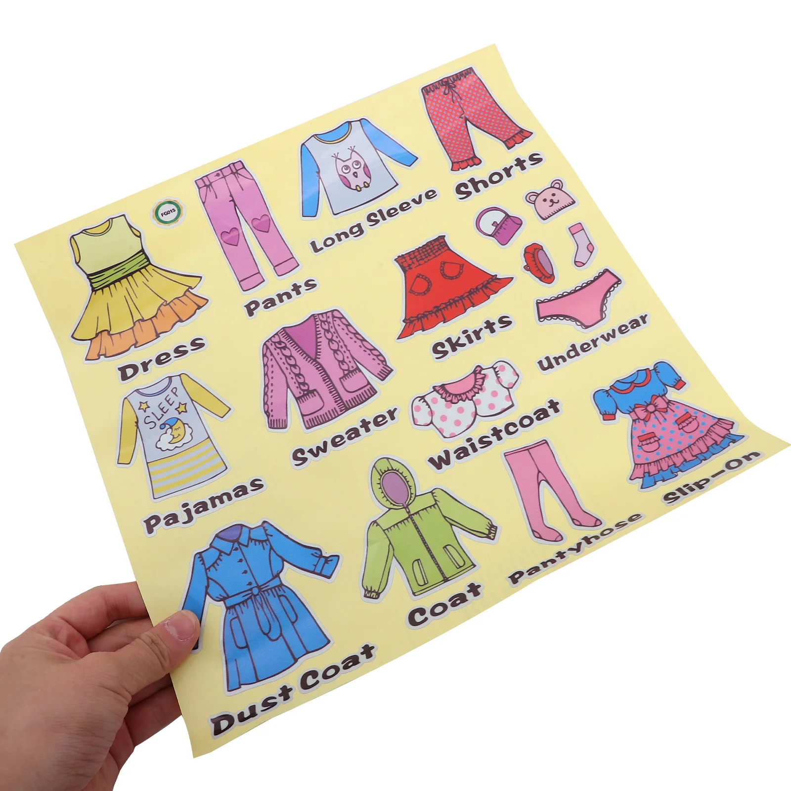 

2 Sheets Clothes Labels Dresser Sticker Clothing Decal Pvc Cute Aesthetic Stickers