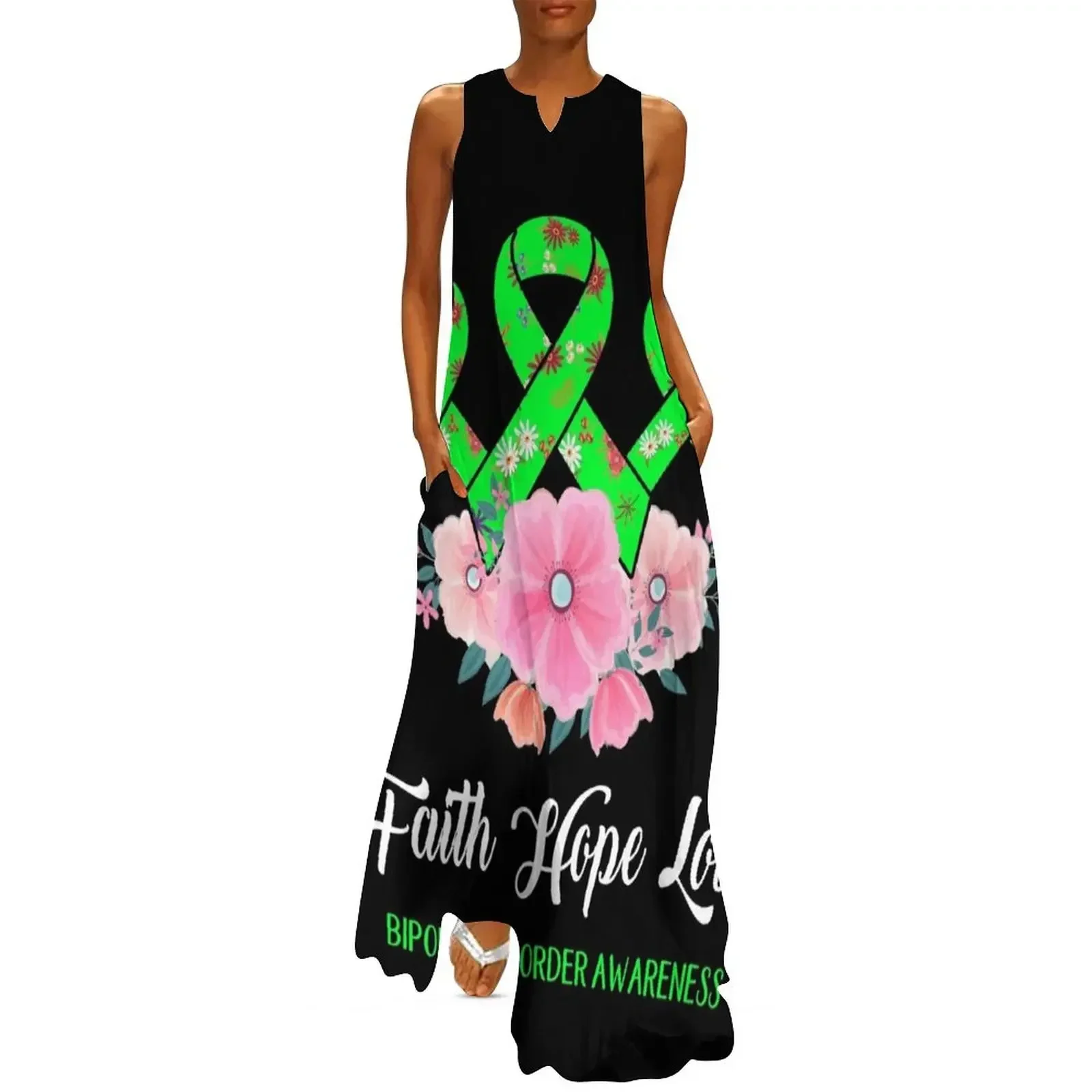 

Faith Hope Love Bipolar Disorder Awareness Long Dress women's evening dresses Dress