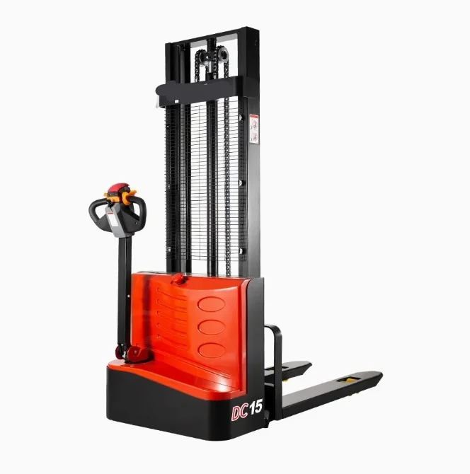 Professional Manufacturer 1.5 Ton 3500mm Full Electric Pallet Stacker Heavy Duty Warehouse Forklift CE Certified Customized