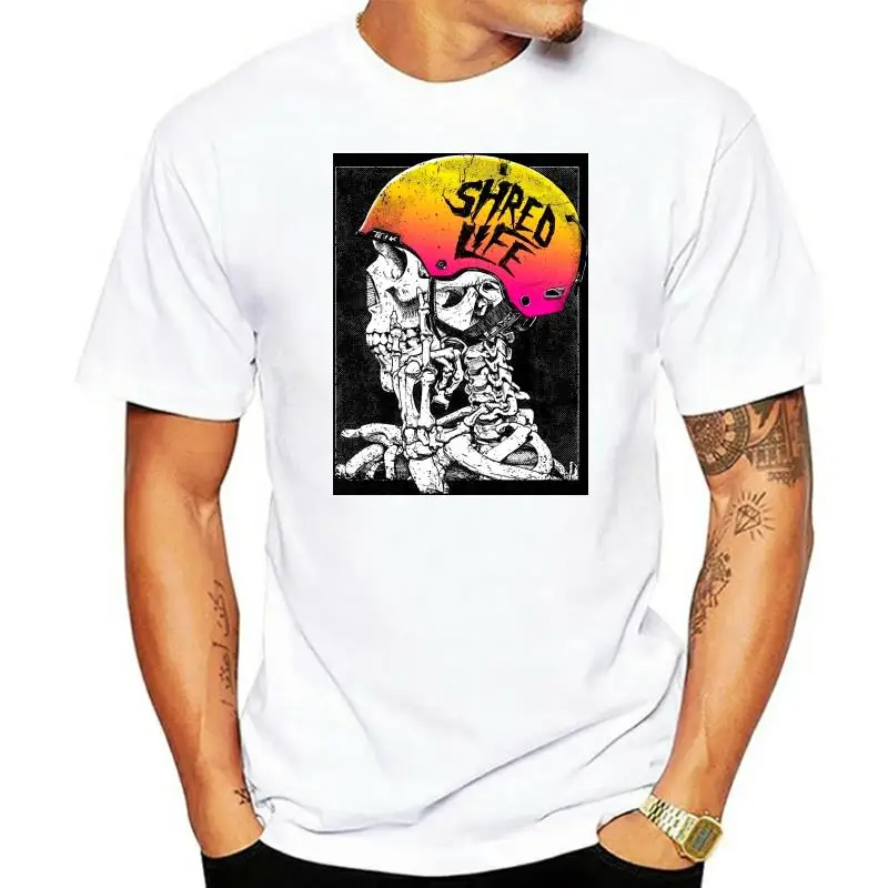 Skull Boarder T-Shirt Snowboard Mountain Powder Rail Freestyle Backside Fakie