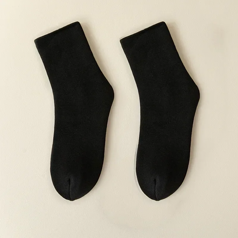 Women Men Winter Warm Thicken Wool Cashmere Snow Socks Velvet Thermal Sleep Solid Color Floor Sock Skin Seamless Soft