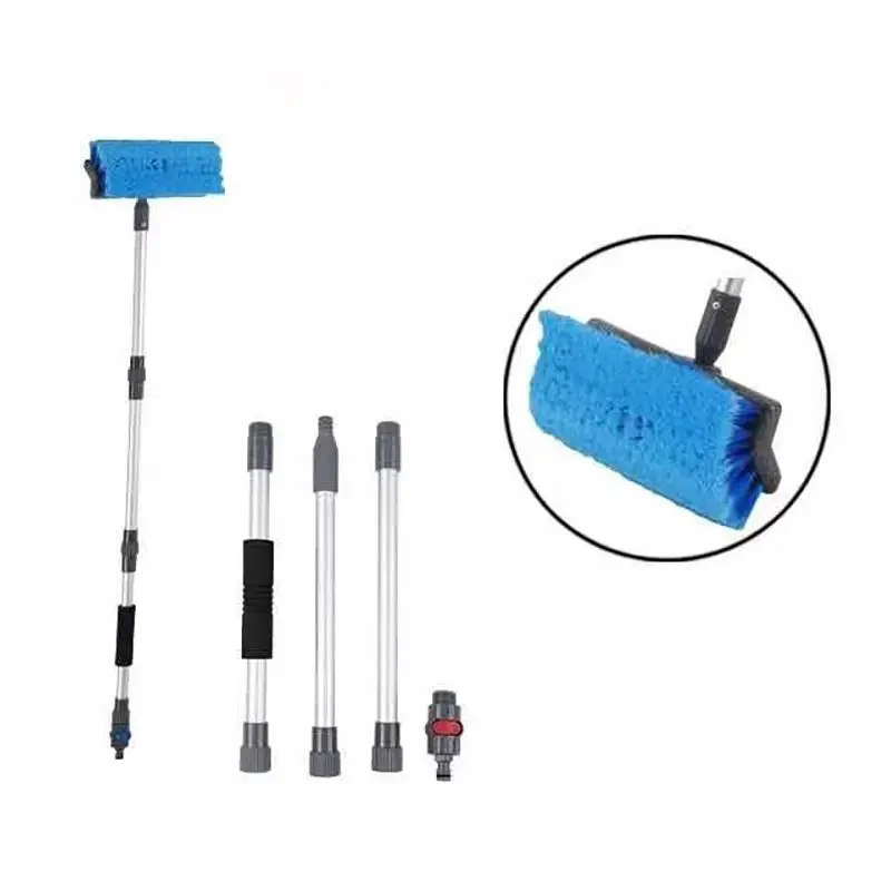 Car Automatic Telescopic Long Rod Spray Water Brush Auto Windshield Window Wipe Glass Cleaner Washing Tool